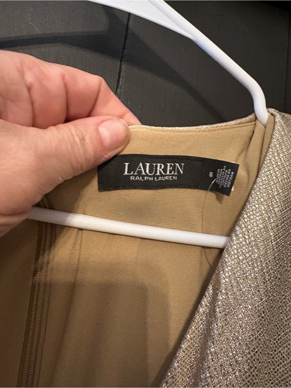 Ralph Lauren Shimmery Gold Twist-Front Maxi Dress - Picture 7 of 13